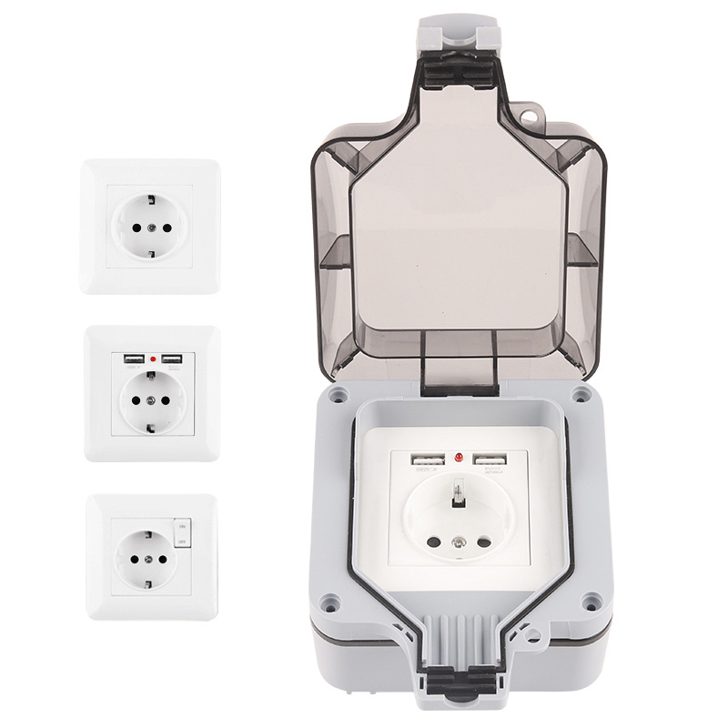 Power Switch Outdoor - IP66 야외 비바람에 견디는 16A 접지