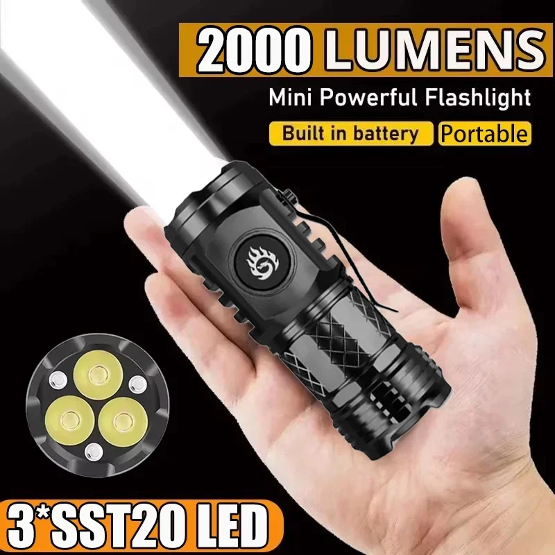 Outdoor Power Usb - 고출력 전술 플래시 라이트 3LED 미니