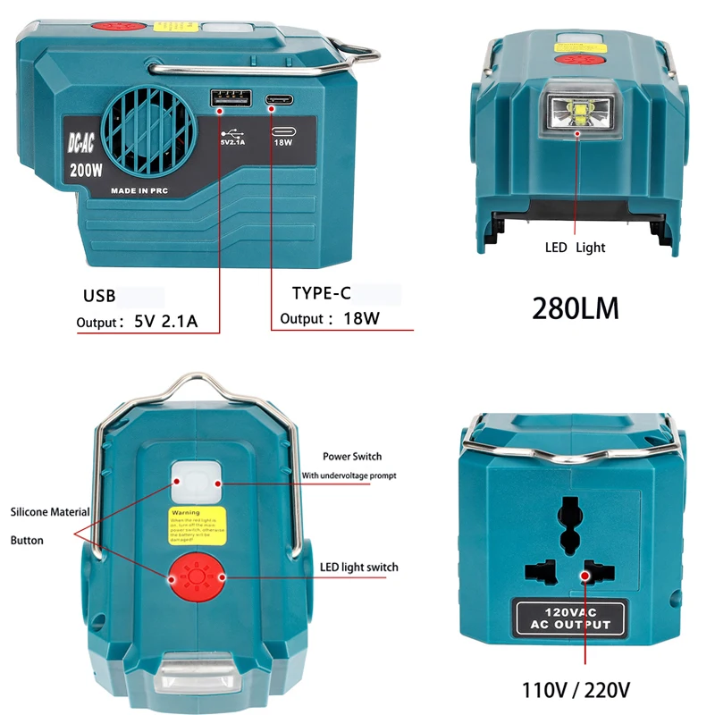 마키타, 디월트, 밀워키 18V 20V 배터리용 200 - Outdoor Power Adapter Usb C 리뷰 및 가격