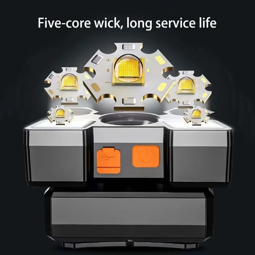 5*LED 고출력 헤드램프 초강력 USB 충전식 야외  - Outdoor Power Supply 리뷰 및 가격