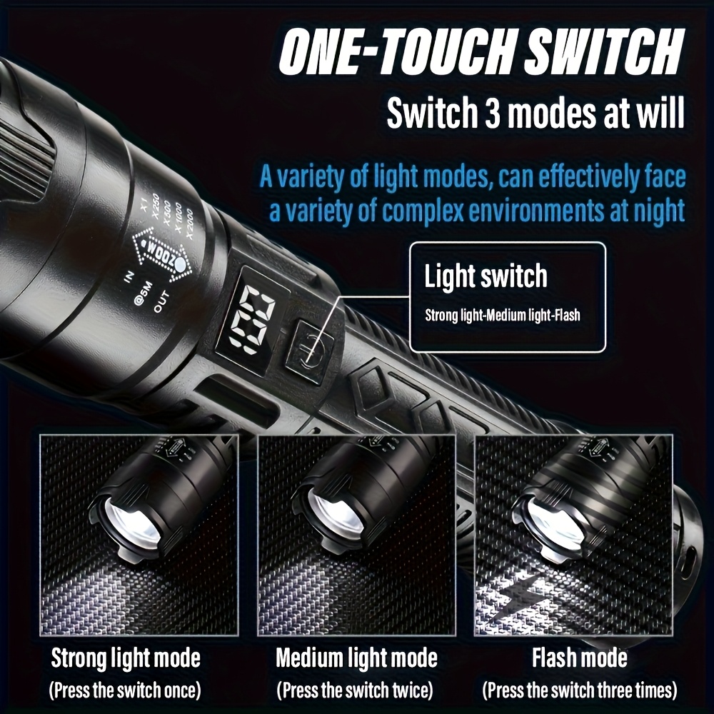 고강도 파워 LED 손전등 전술 플래시 라이트 토치 울 - Outdoor Power Usb 리뷰 및 가격