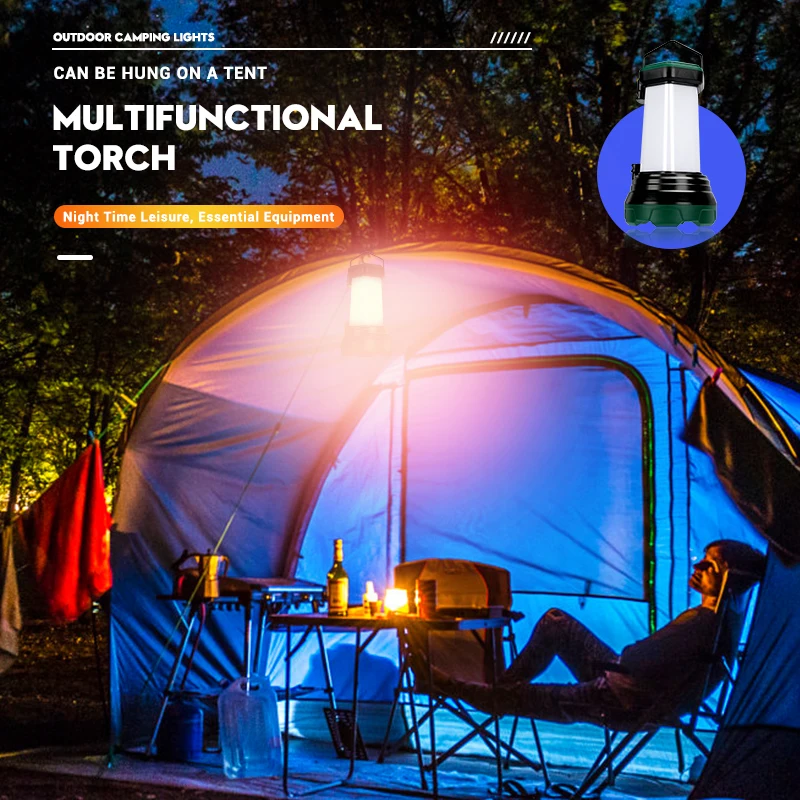 COB 캠핑 램프와 함께 휴대용 강력한 LED 손전등  - Outdoor Power Usb 리뷰 및 가격