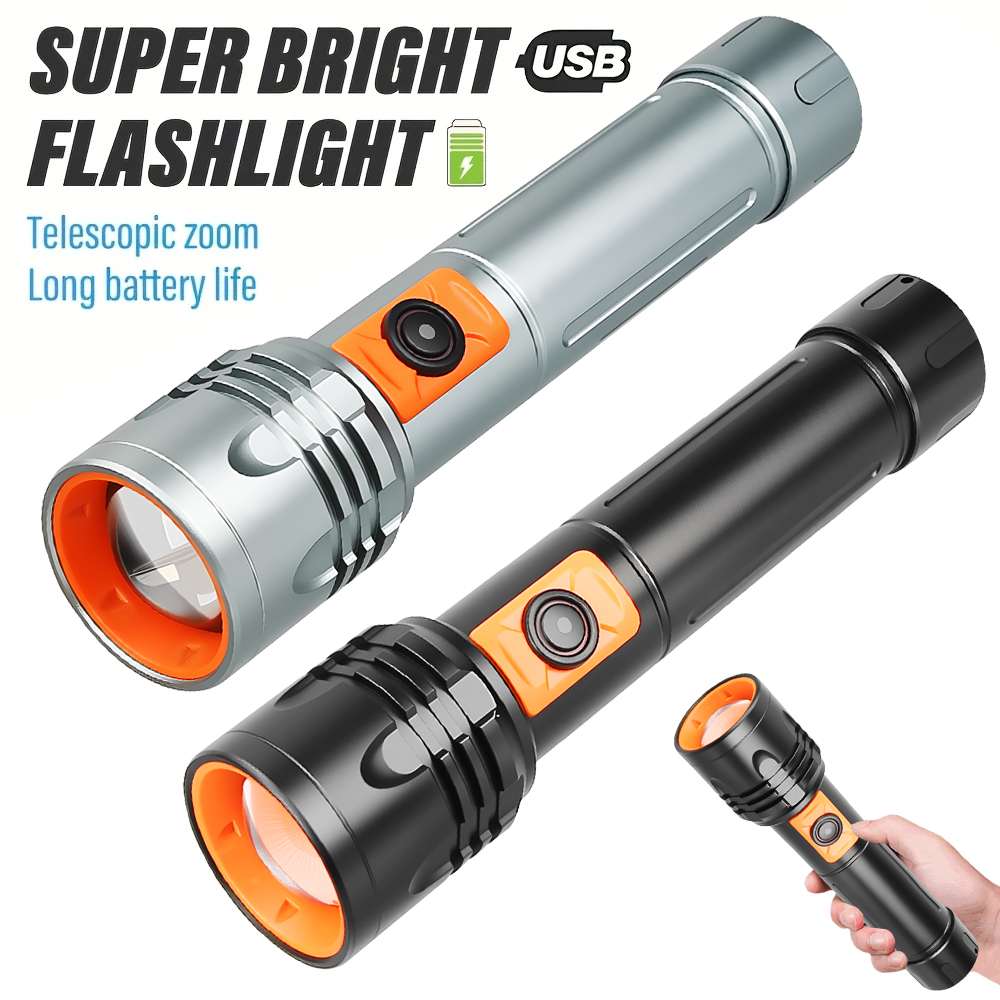 야외 캠핑 낚시를 위한 텔레스코픽 줌 슈퍼 밝은 전술  - Outdoor Power Usb 리뷰 및 가격