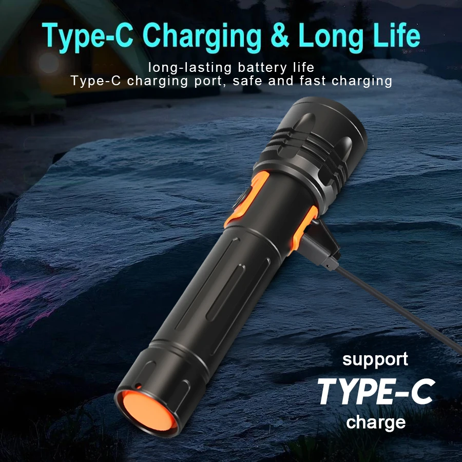야외 캠핑 낚시를 위한 텔레스코픽 줌 슈퍼 밝은 전술  - Outdoor Power Usb 리뷰 및 가격