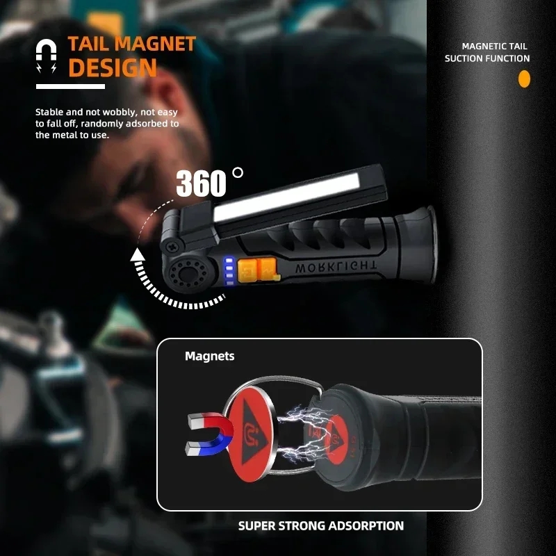 휴대용 COB LED 손전등 USB 충전식 작업등 내장 - Outdoor Power Usb 리뷰 및 가격
