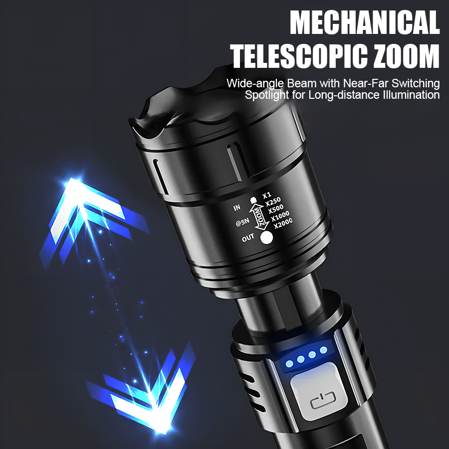 고출력 P50 LED 손전등 USB 충전식 줌 핸드헬드 - Outdoor Power Usb 리뷰 및 가격