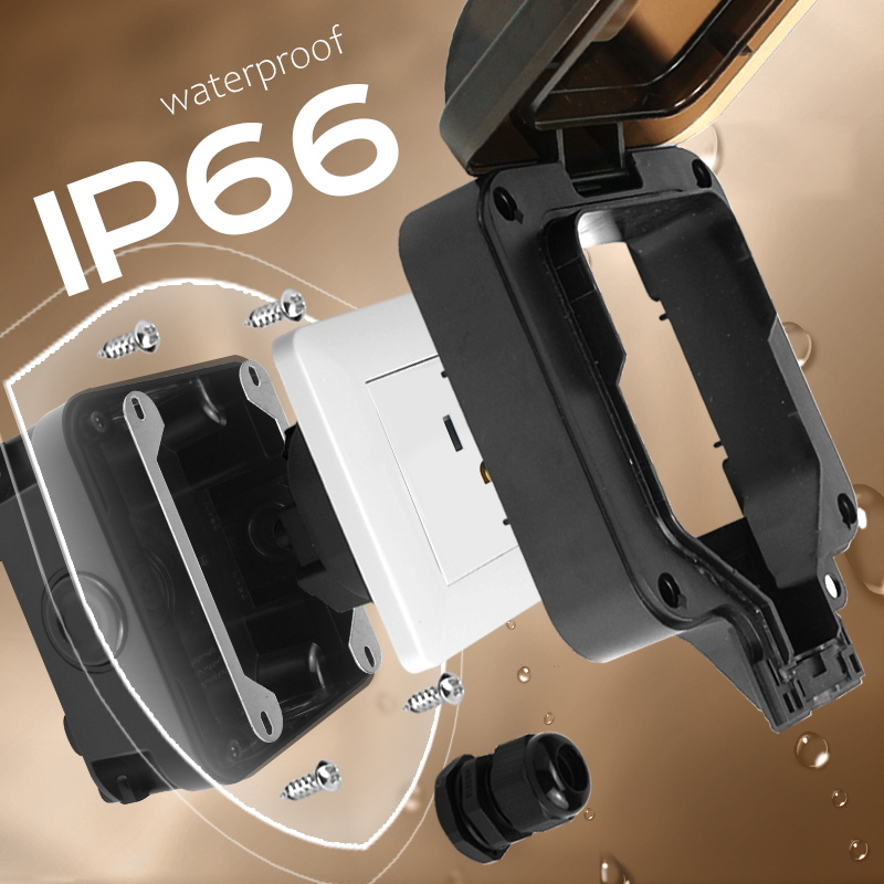 Avoir IP66 벽 방수 소켓 단일 상자 전기 콘센 - Outdoor Power Usa 리뷰 및 가격