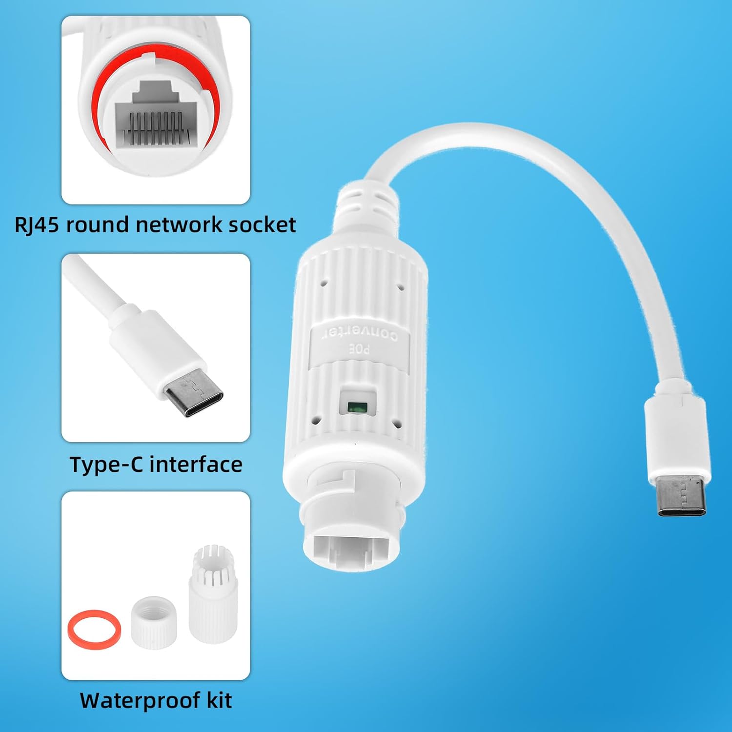 POE-USB-C 전원 변환기, 실외 방수 RJ45 암 - Outdoor Power Adapter Usb C 리뷰 및 가격