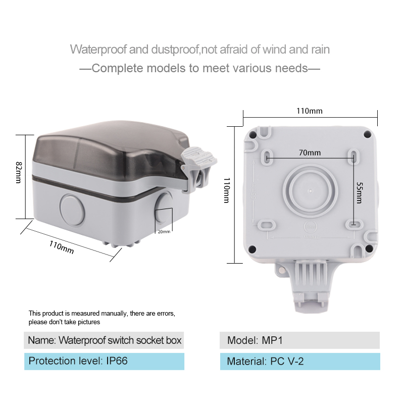 IP66 야외 비바람에 견디는 16A 접지 250V 방 - Power Switch Outdoor 리뷰 및 가격