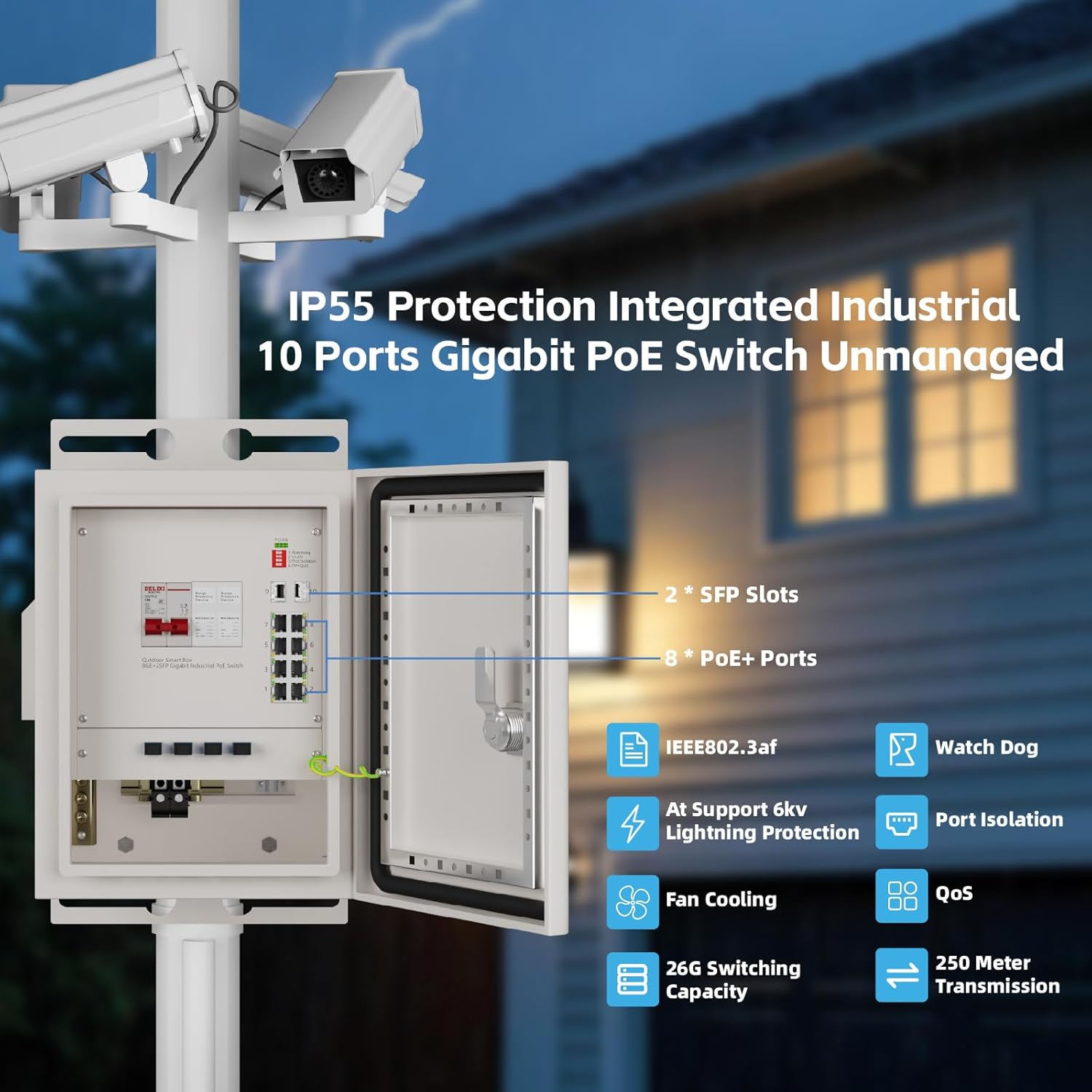 KeepLiNK 야외 스마트 네트워크 박스 8포트 기가 - Power Switch Outdoor 리뷰 및 가격