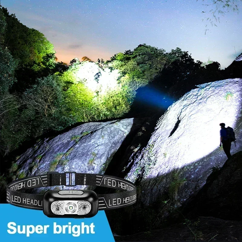 강력한 센서 조절식 LED 헤드 플래시 라이트 USB  - Outdoor Power Head 리뷰 및 가격