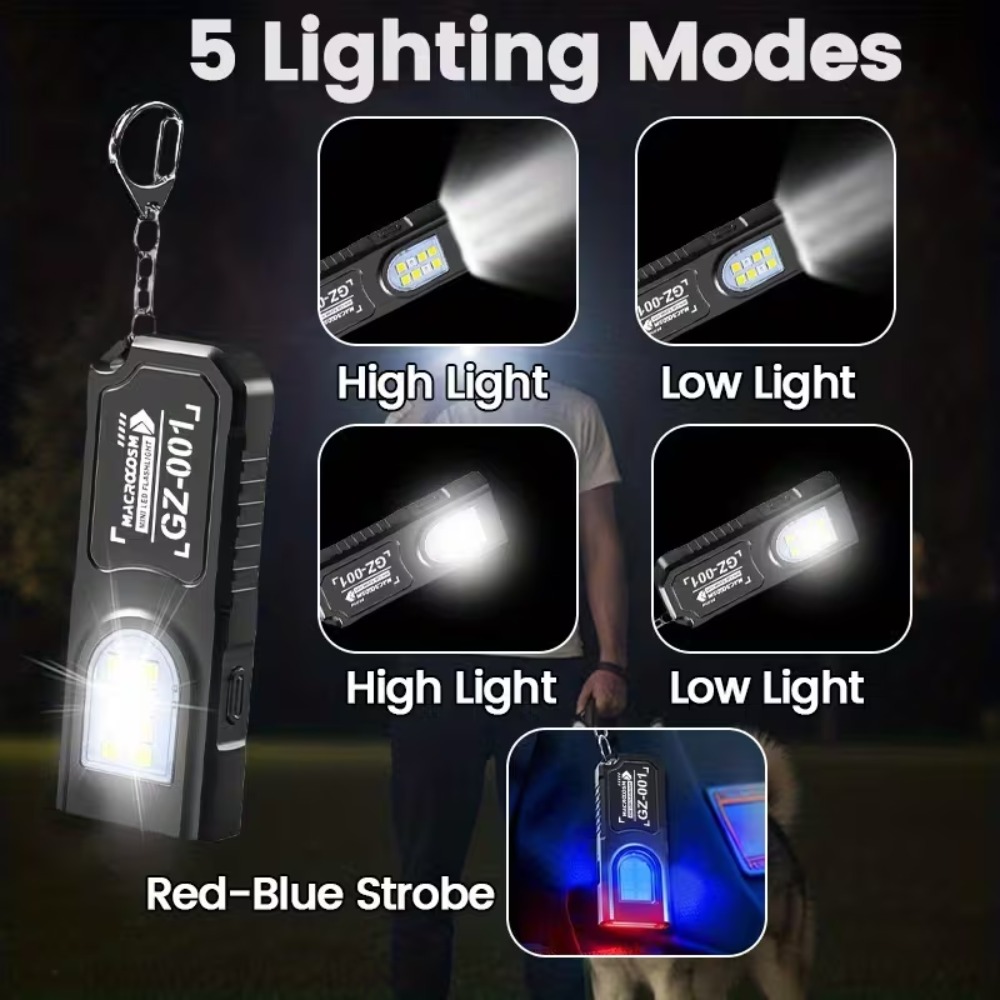 미니 COB LED 키체인 손전등 USB 충전식 토치  - Outdoor Power Usb 리뷰 및 가격